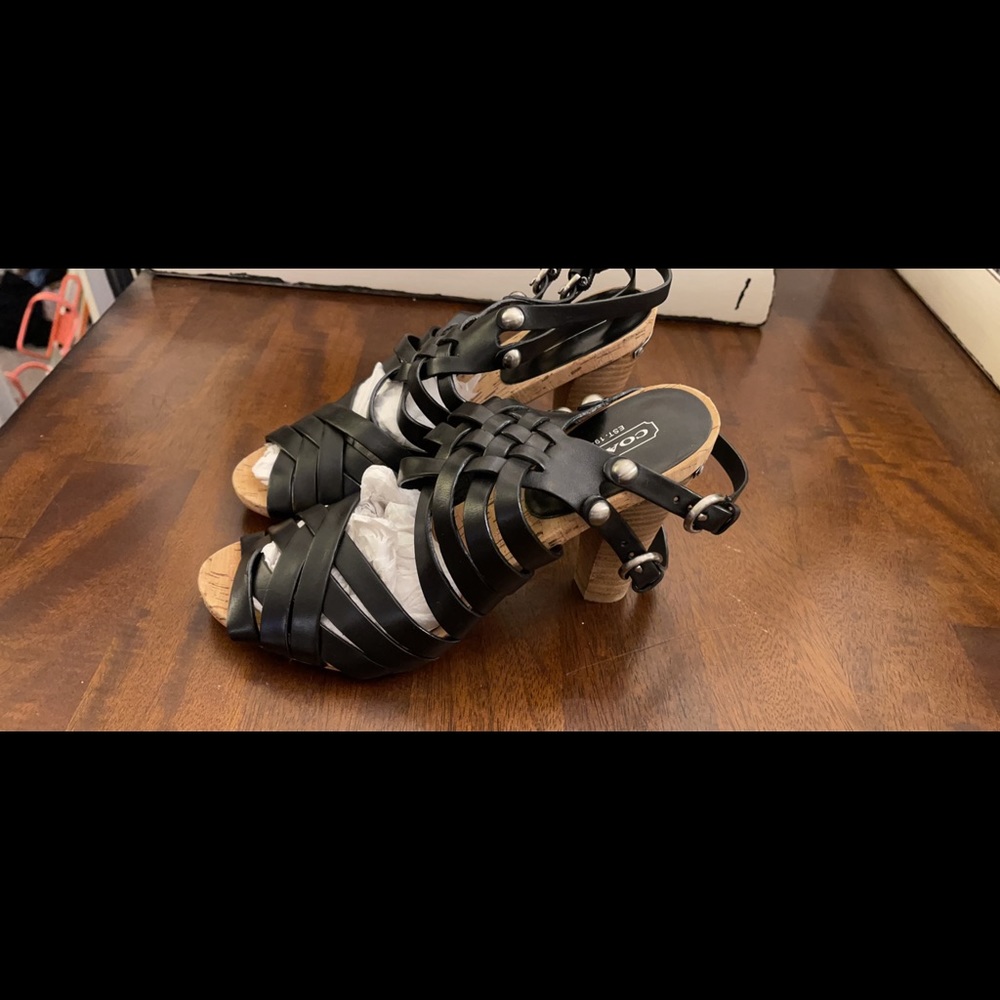 Coach leather heels